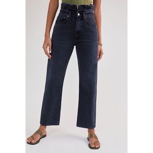 AGOLDE Ultra High-Rise Ruffled Straight Jeans